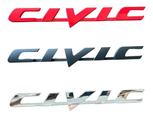 Emblema Letras Honda Civic Adheribles 3 Colores 17cm X 1.7cm Foto 4