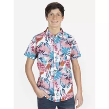Camisa Venice Beach Palm Juvenil Multicolor Maui And Sons