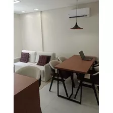 Apartamento Centro De Peruíbe Todo Mobiliado - Climatizado - Vista Para O Mar