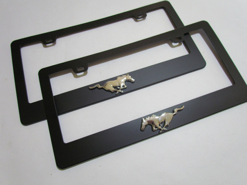 2 Porta Placas Portaplacas Ford Mustang Emblema Accesorio Foto 3