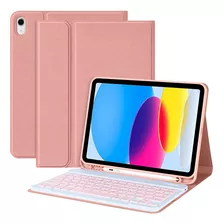 Funda Con Teclado Marca Coo / Para iPad 10.9 / Rose Gold.