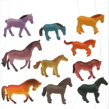 Miniatura Cavalos Selvagens Infantil Brinquedo 10 Peças