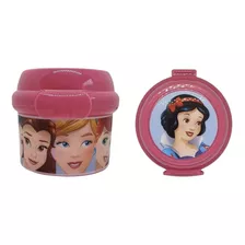 Disney Princesas Porta Colación Snack Yogurt 280ml Sin Bpa
