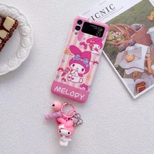 Funda Para Galaxy Z Flip4 Hello Kitty Kuromi+ Mica Hidrogel