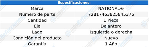 1 Maza Del Izq/der Pontiac Vibe L4 1.8l 03 Al 10 National Foto 3