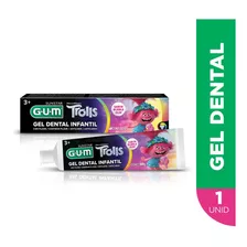 Gum Gel Dental Infantil Trolls 50 Gramos 1.100ppm Flúor