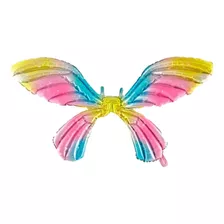 Alas Mariposa Globos Multicolor 72x100 Metalico Disfraz