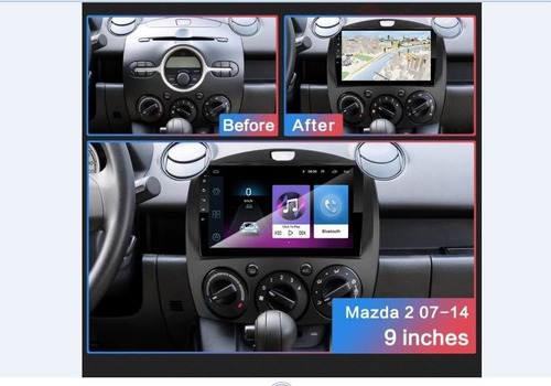 Radio Mazda 2 2007-14 2g+32g Ips Carplay Android Auto Foto 3