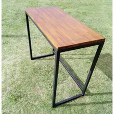 Mesa De Arrime En Hierro Y Madera