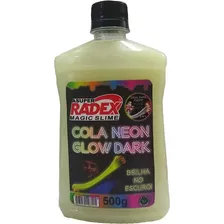 Cola Radex Para Slime Neon Glow Dark Brilha No Escuro 500g 