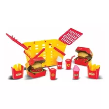 Cesta Piquenique Hambúrguer Kit Burguer Infantil -magic Toys