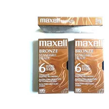 Fitas Vhs T120 Maxell Bronze - Novas, Lacradas No Plástico