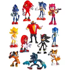 12 Piezas De Figuras De Acción De Sonic The Hedgehog