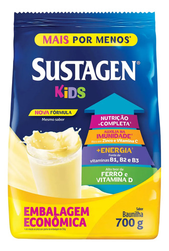 Complemento Alimentar Sustagen Kids Baunilha Sachê 700g