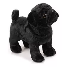 Peluche De Pug Negro De 12.5 Pulgadas, Pug Peluche Perr...