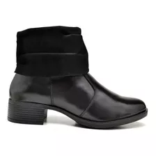 Bota Feminina Em Couro 100% Nobre Montaria Cor Preto