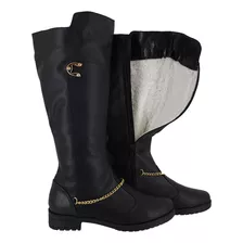 Bota Feminina Neve 100% Pelo Impermeável Montaria W3603m