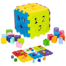 Cubo Didático Colorido Infantil Brinquedo Educativo Bebê