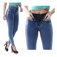 Calça Sawary Jeans Modela A Cintura Cinta Compressora Lycra