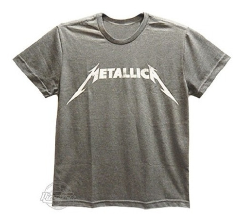 Camiseta Grafite Metallica Gray Tamanho Especial