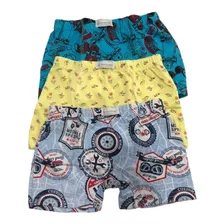 Pack X4 Boxer Niño Estampado Antillitas Elastico Embutido