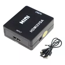 Adaptador Convertidor De Video Hdmi A Vga + Salida Audio