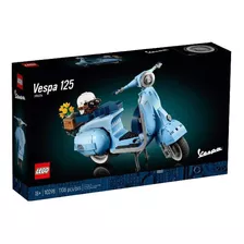 Lego Vespa 125 Azul 1106 Piezas 10298