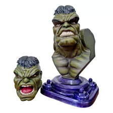 Figura Busto De Hulk 3d, Vengadores, Superheroes