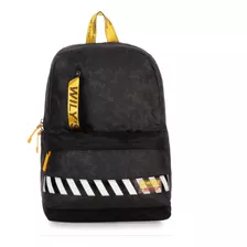 Mochila Clásica Negro Camuflaje Wilys Diseño De La Tela Liso