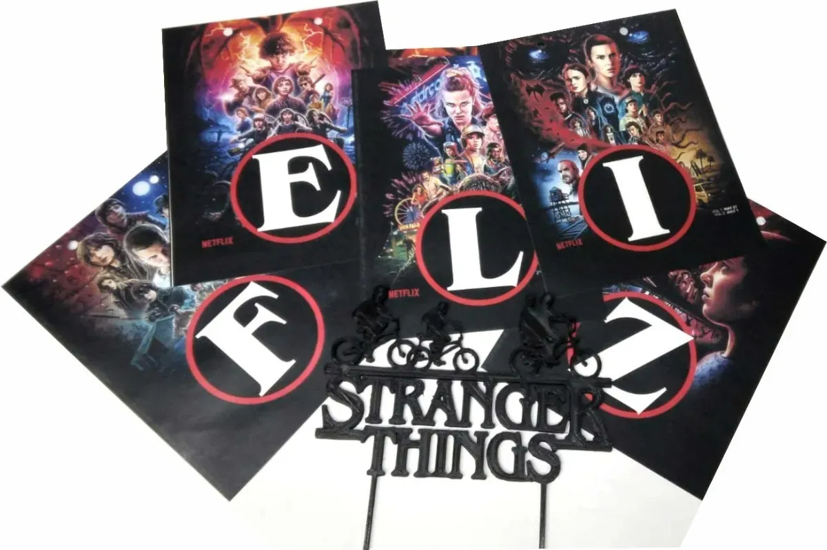 Banderin + Topper Cake Eleven Once Feliz Cumple Guirnalda