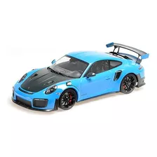 Miniatura Carro Porsche 911 Gt2 Rs 2018 1:18 Minichamps Azul