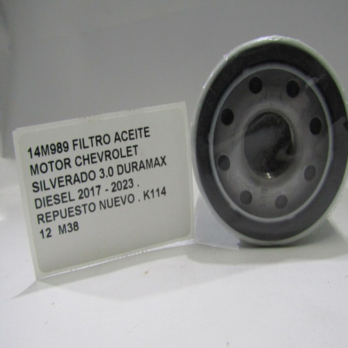 Filtro Aceite Chevrolet Silverado 3.0 Duramax Diesel Pf66 23 Foto 3