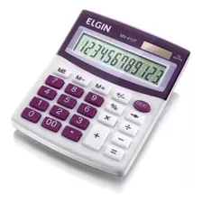 Calculadora De Mesa Serie Mv412 Elgin Cor Roxa