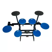 Bateria Praticável Estudo 9 Pads Vamper Azul