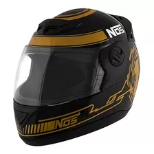 Casco Moto Evolution G6 Nos Big Boss Negro/dorado T 56