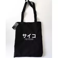 Bolsa Cartera De Tela Tipo Tote Bag Bordada Psycho