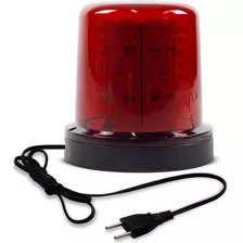 Giroflex Giroled Bivolt 110v/220v Vermelho 128 Leds Com Cabo Tomada Pronto Uso Comércio Indústria Fachada Estacionamento