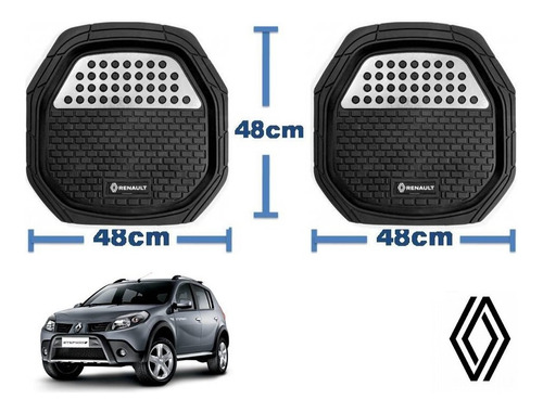 Tapetes 4 Piezas Charola 3d Logo Renault Stepway 2008 A 2014 Foto 3