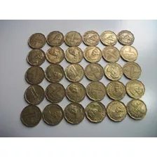 Lote 30 Monedas Nacionales De 1 Nuevo Peso Año 1976-bronce-