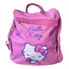 Mochila / Cartera Hello Kitty, Cierre Trasero, Impermeable.