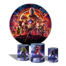 Painel Redondo Avengers Vingadores - Estamp 3d-full-hd Ou 4k