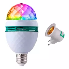 Lampada De Led Luz Colorida Rotativa Natal Ano Novo Festas