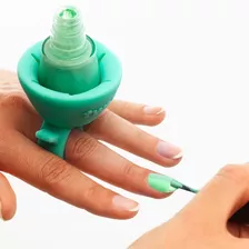 Anillo Porta Esmalte Mujer Silicona Manicuria Nail Art Uñas