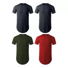 Kit 4 Camiseta Camisa Oversized Longline Swag Atacado C1