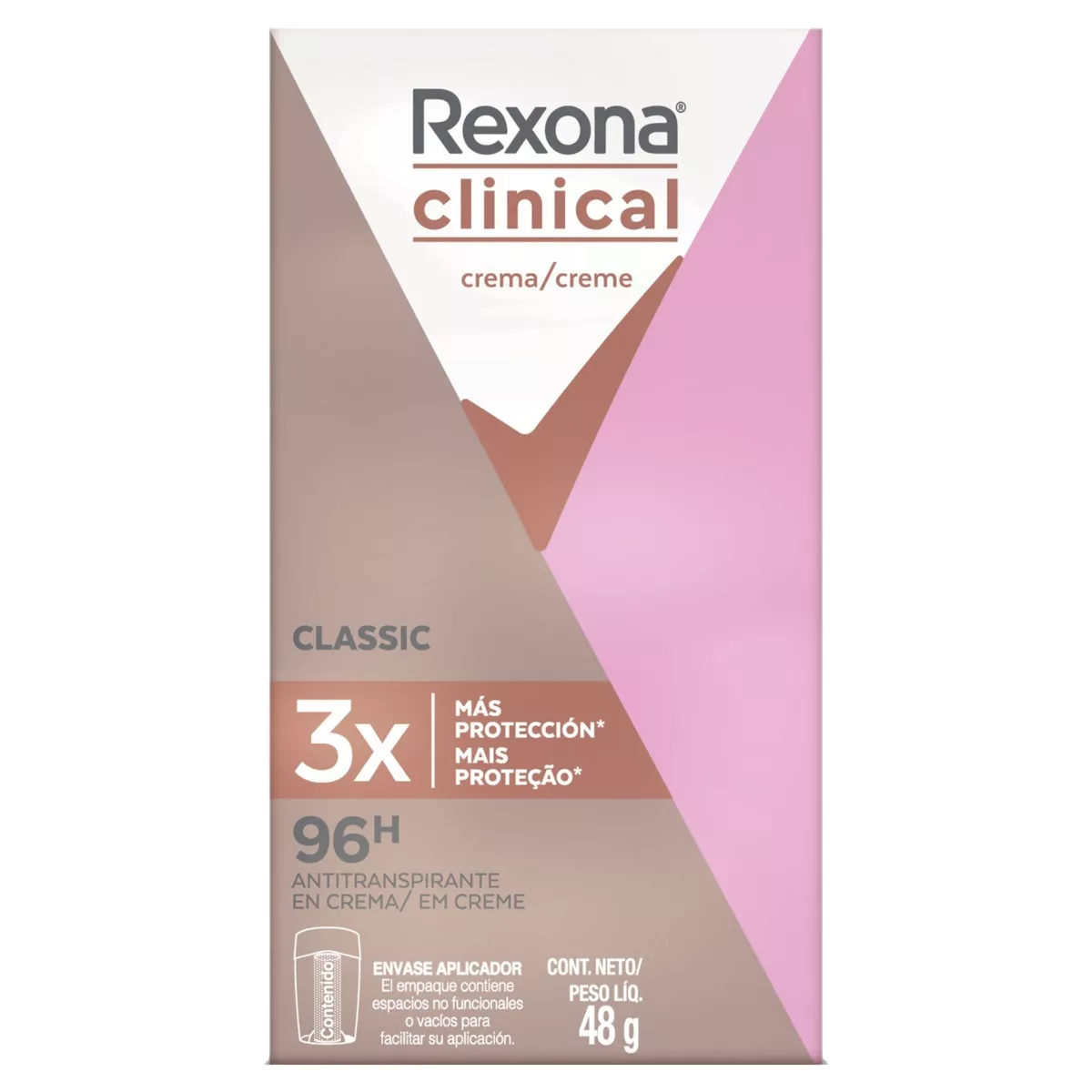 Antitranspirante Em Creme Rexona Clinical Women 48 G