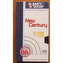 Vhs Usado Fita De Video Basf Emtec New Century T120