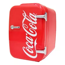Cooluli Retro Coca-cola Mini Fridge For Bedroom - Car, Office Desk & College Dorm Room - 4l/6 Can 12v Portable Cooler & Warmer For Food, Drinks & Skincare - Ac/dc And Exclusive Usb Option (coke, Red)