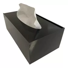 Caixa Porta Lenços De Papel Em Acrílico Preto C/ 21cm