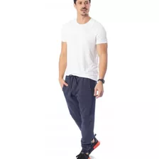 Calça De Moletom Peluciado Com Bolsos Masculina Inverno 