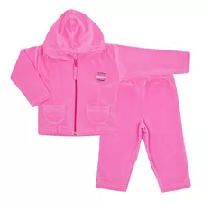 Conjunto Infantil Menina Plush Casaco Calça Pink Be Little